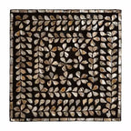 Guéridon en Nacre - Noir/Bronze floral, MDF, 46 x 35 cm