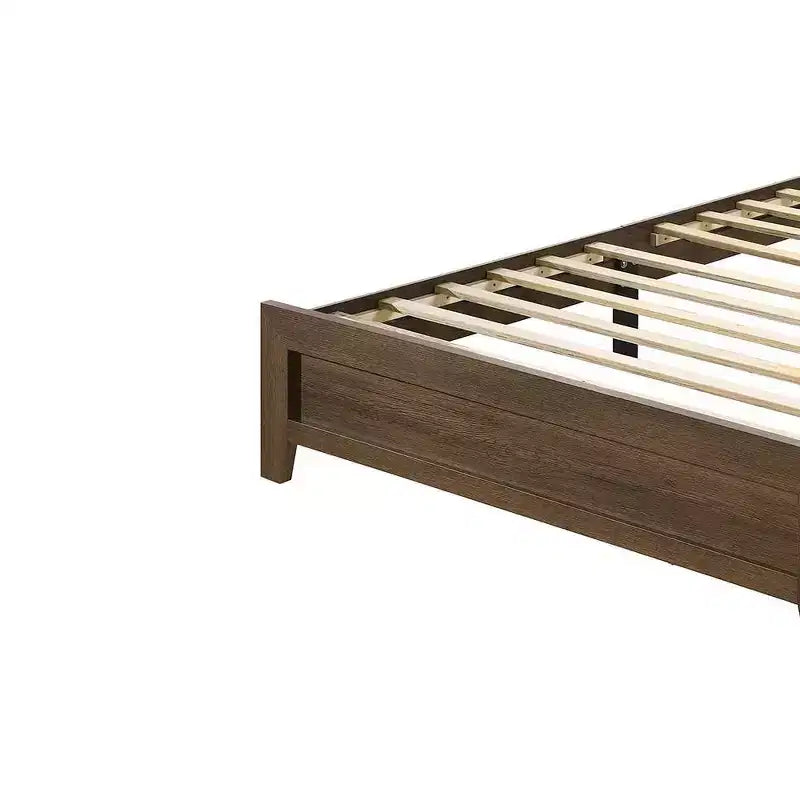 Lit plateforme King finition chêne