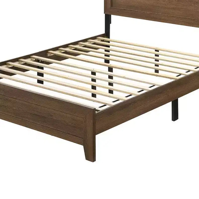 Lit plateforme King finition chêne