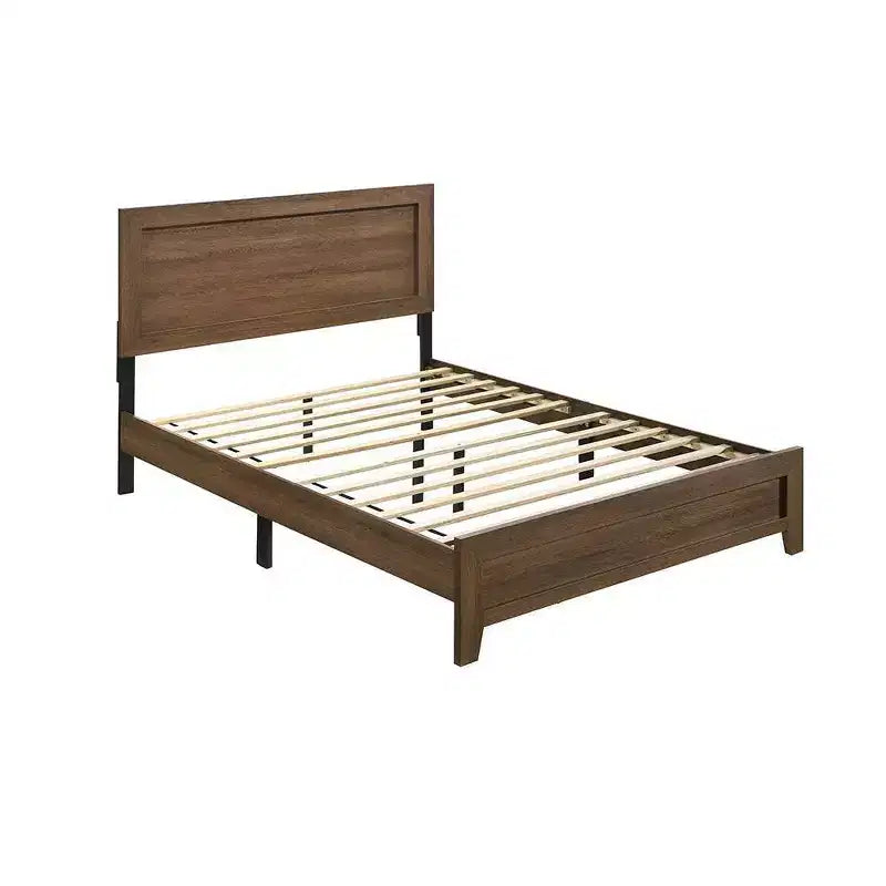 Lit plateforme King finition chêne