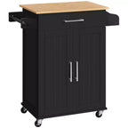 Yaheetech Rolling Kitchen Island Kitchen Cart with Towel Rack & Drawer