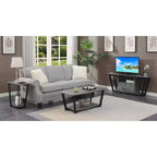 Meuble TV 1 tiroir pour téléviseurs jusqu'à 60 po avec tablettes ouvertes - Gris
