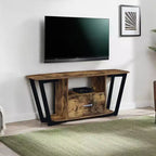 Meuble TV 1 tiroir pour téléviseurs jusqu'à 60 po avec tablettes ouvertes - Gris