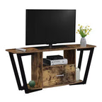 Meuble TV 1 tiroir pour téléviseurs jusqu'à 60 po avec tablettes ouvertes - Gris