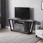 Meuble TV 1 tiroir pour téléviseurs jusqu'à 60 po avec tablettes ouvertes - Gris