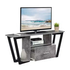 Meuble TV 1 tiroir pour téléviseurs jusqu'à 60 po avec tablettes ouvertes - Gris