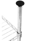 Étagère utilitaire compacte à 2 niveaux en chrome, 17,5 x 9 x 17,5 po