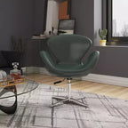 Lot de 2 chaises pivotantes réglables en similicuir framboise