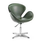 Lot de 2 chaises pivotantes réglables en similicuir framboise