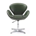 Lot de 2 chaises pivotantes réglables en similicuir framboise