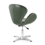 Lot de 2 chaises pivotantes réglables en similicuir framboise