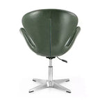 Lot de 2 chaises pivotantes réglables en similicuir framboise