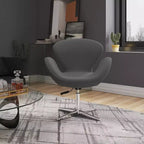 Lot de 2 chaises pivotantes réglables en similicuir framboise