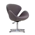 Lot de 2 chaises pivotantes réglables en similicuir framboise