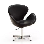 Lot de 2 chaises pivotantes réglables en similicuir framboise