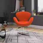 Lot de 2 chaises pivotantes réglables en similicuir framboise