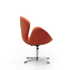 Lot de 2 chaises pivotantes réglables en similicuir framboise