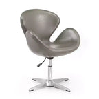 Lot de 2 chaises pivotantes réglables en similicuir framboise