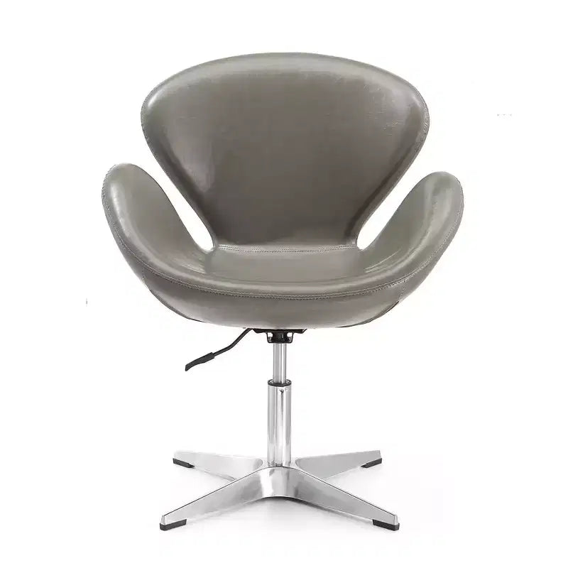 Lot de 2 chaises pivotantes réglables en similicuir framboise