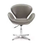 Lot de 2 chaises pivotantes réglables en similicuir framboise
