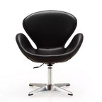 Lot de 2 chaises pivotantes réglables en similicuir framboise