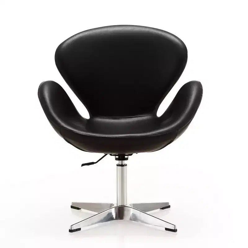 Lot de 2 chaises pivotantes réglables en similicuir framboise