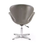 Lot de 2 chaises pivotantes réglables en similicuir framboise