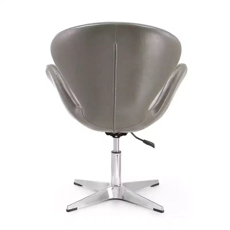 Lot de 2 chaises pivotantes réglables en similicuir framboise