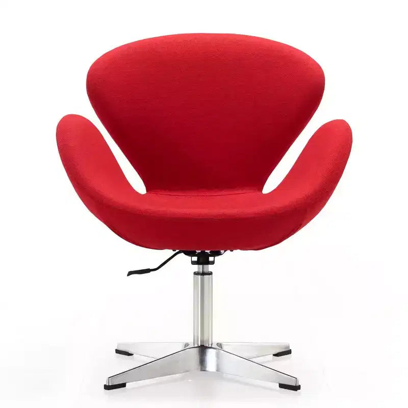 Lot de 2 chaises pivotantes réglables en similicuir framboise