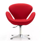 Lot de 2 chaises pivotantes réglables en similicuir framboise