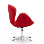 Lot de 2 chaises pivotantes réglables en similicuir framboise