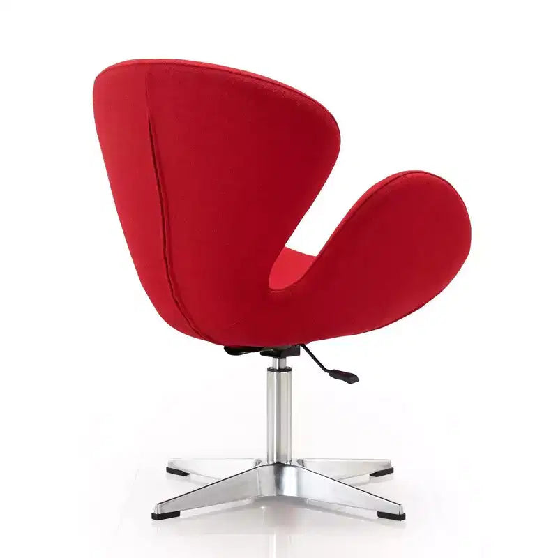 Lot de 2 chaises pivotantes réglables en similicuir framboise