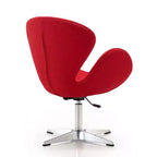 Lot de 2 chaises pivotantes réglables en similicuir framboise