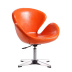 Lot de 2 chaises pivotantes réglables en similicuir framboise