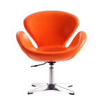 Lot de 2 chaises pivotantes réglables en similicuir framboise