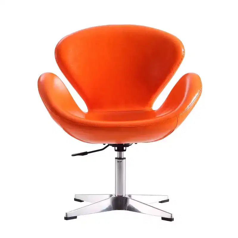 Lot de 2 chaises pivotantes réglables en similicuir framboise