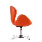 Lot de 2 chaises pivotantes réglables en similicuir framboise