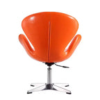 Lot de 2 chaises pivotantes réglables en similicuir framboise