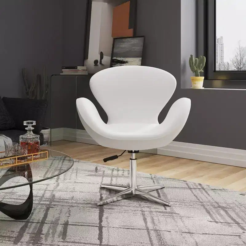 Lot de 2 chaises pivotantes réglables en similicuir framboise