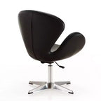 Lot de 2 chaises pivotantes réglables en similicuir framboise