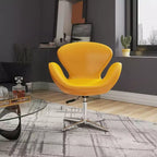 Lot de 2 chaises pivotantes réglables en similicuir framboise