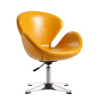 Lot de 2 chaises pivotantes réglables en similicuir framboise