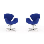 Lot de 2 chaises pivotantes réglables en similicuir framboise