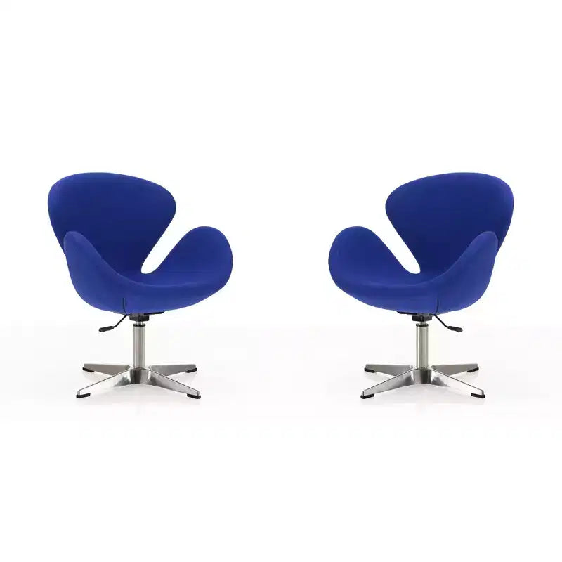 Lot de 2 chaises pivotantes réglables en similicuir framboise