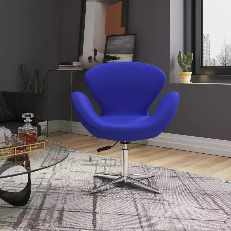 Lot de 2 chaises pivotantes réglables en similicuir framboise
