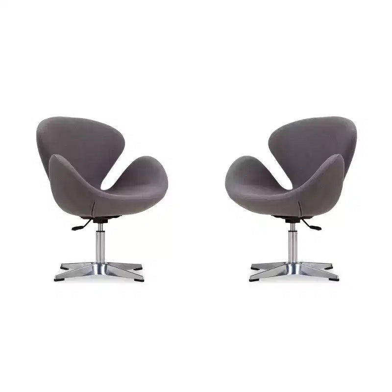 Lot de 2 chaises pivotantes réglables en similicuir framboise