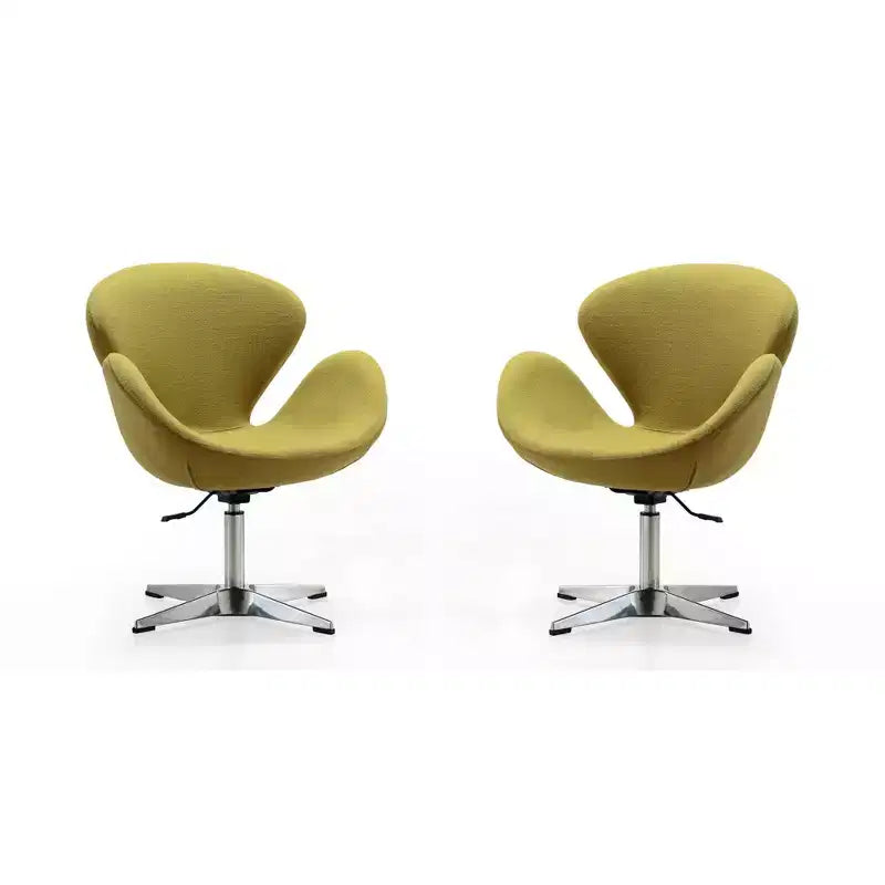 Lot de 2 chaises pivotantes réglables en similicuir framboise