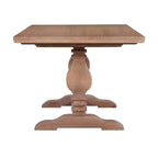 Table à manger en pin massif – Double pied, miel rustique, 4 places