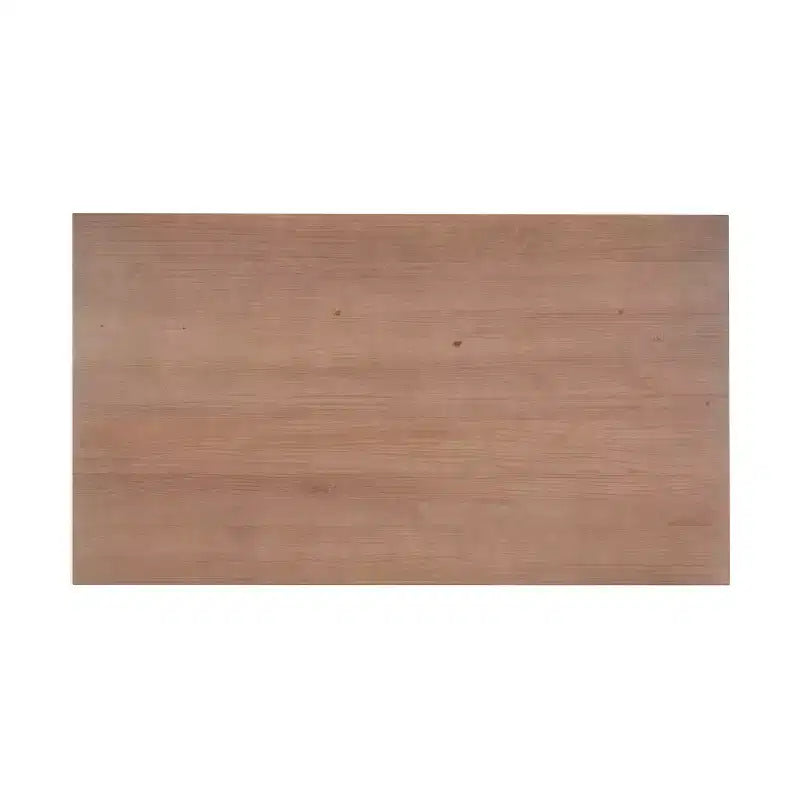 Table à manger en pin massif – Double pied, miel rustique, 4 places