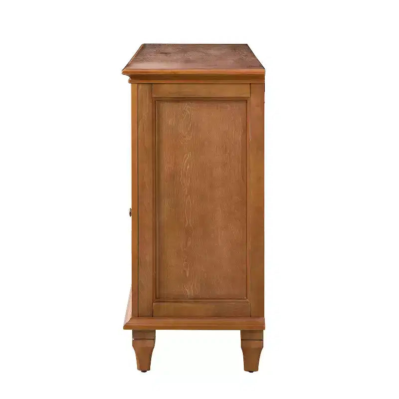 Buffet traditionnel de 147 cm de large à 3 tiroirs avec pieds en bois massif